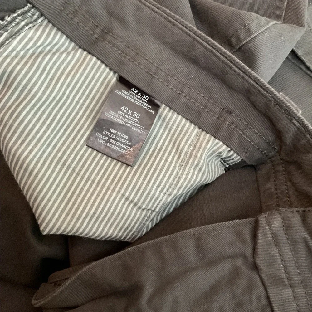 Weatherproof Mens Utility Chino Pants 002 Charcoal Gray‎ 42x30 SCWP706 New